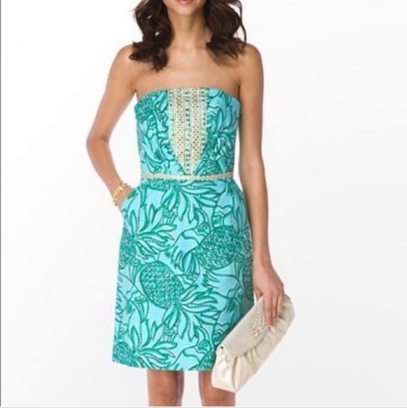 Rare Lilly Pulitzer Originals Bloomy Dress Shorely Blue Toucan Tango Print - 4 - Picture 2 of 14